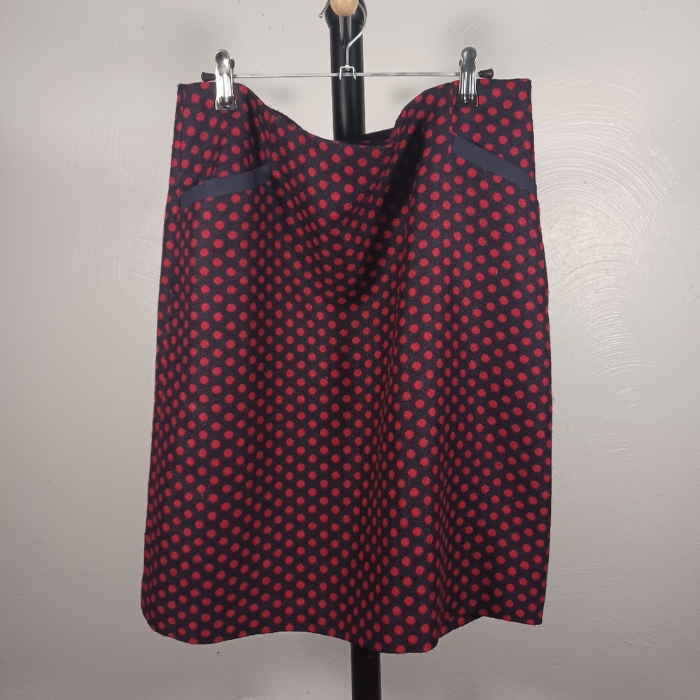 Talbots Black And Red Polka Dot Skirt Size 12